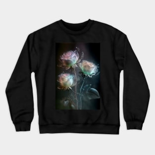 Iridescent pastel roses Crewneck Sweatshirt